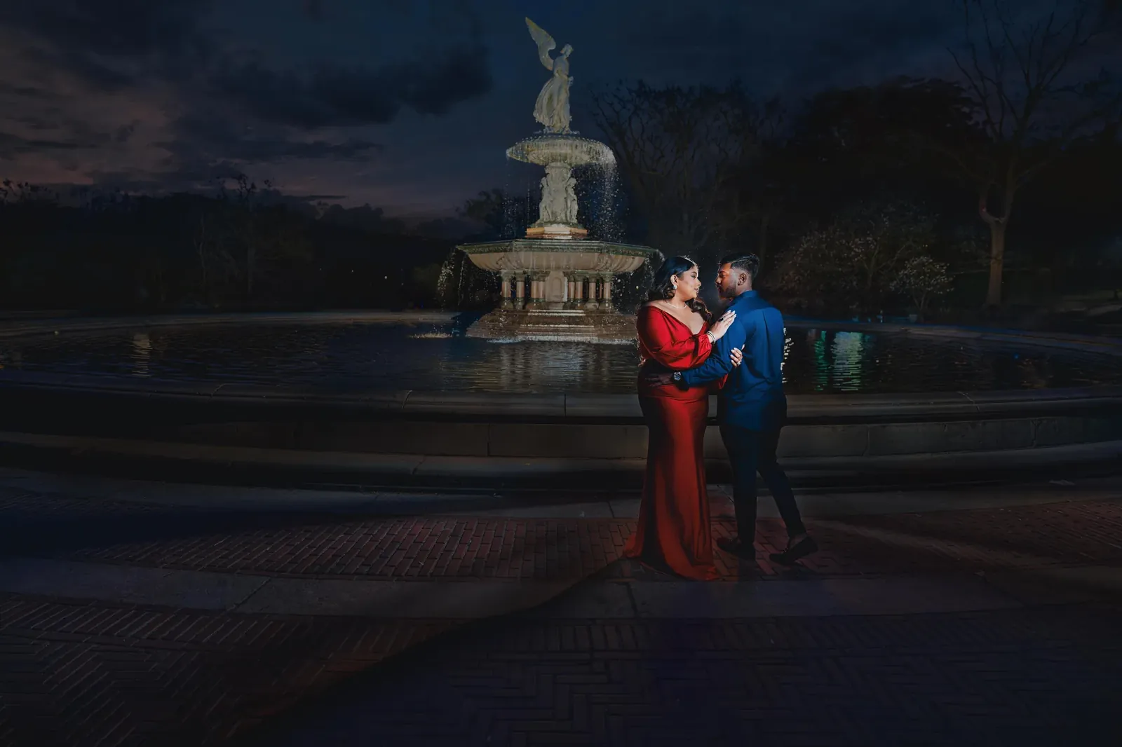 Artistic engagement portrait of an engaged couple — George Pompilio Photography