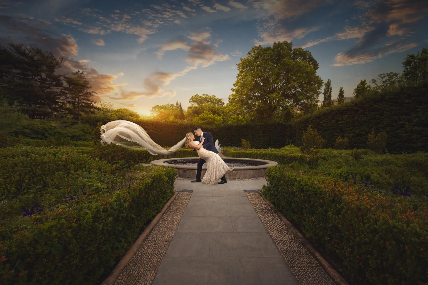 Wedding at Snug Harbor Tuscan Garden, Staten Island — George Pompilio Photography