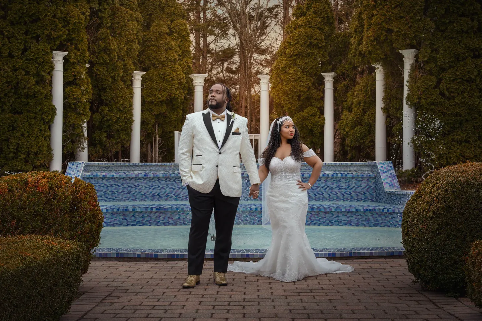 Classic wedding couple portrait — George Pompilio Photography